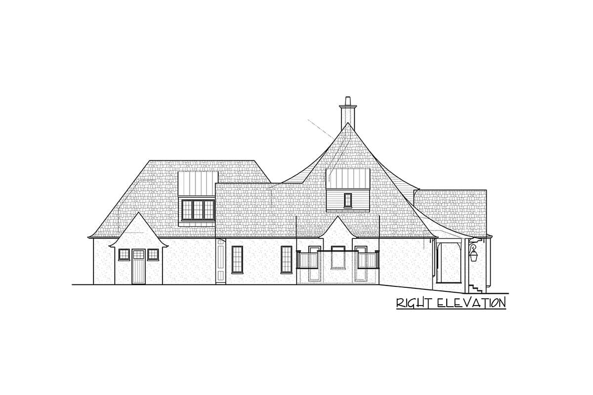 Plan 93144EL: Contemporary European Home Plan with Outdoor Shower and Rear Garage - Image #8 - Contemporary, Country, New American, Transitional