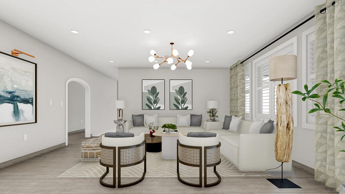 Plan 61423UT: 2500 Square Foot One-Story Country Home Plan with Optionally Finished Lower Level - Image #7 - Country, Craftsman, New American, Ranch, Traditional