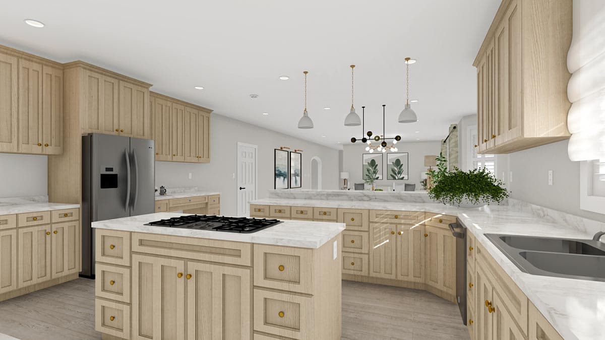 Plan 61423UT: 2500 Square Foot One-Story Country Home Plan with Optionally Finished Lower Level - Image #8 - Country, Craftsman, New American, Ranch, Traditional