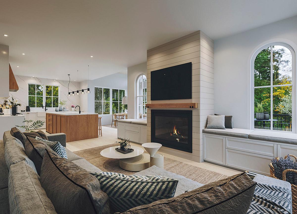 Plan 22651DR: 2-Story Home Plan Under 2200 Square Feet with Optional Bonus Room above Garage - Image #10 - Craftsman, New American, Transitional