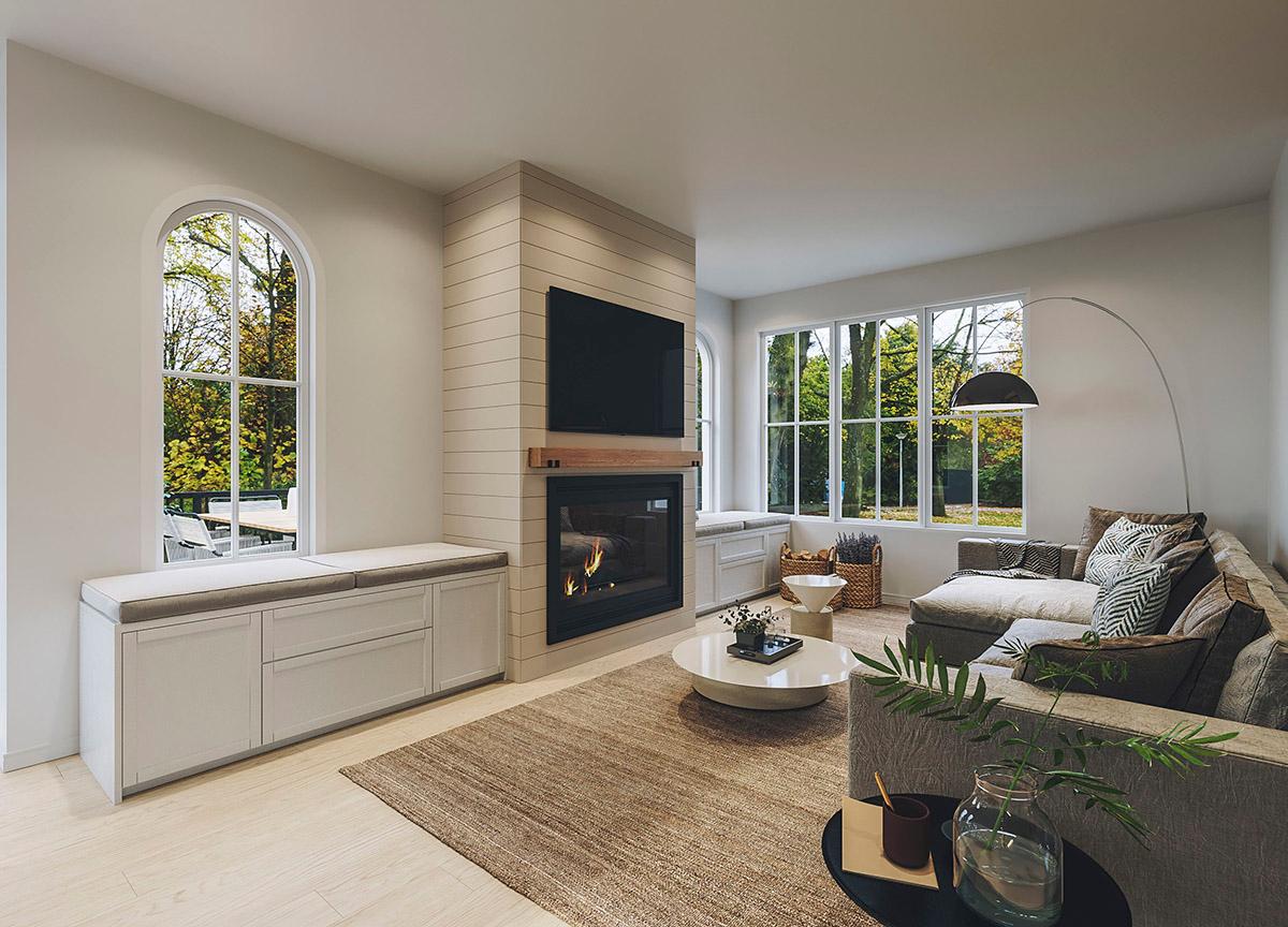 Plan 22651DR: 2-Story Home Plan Under 2200 Square Feet with Optional Bonus Room above Garage - Image #11 - Craftsman, New American, Transitional