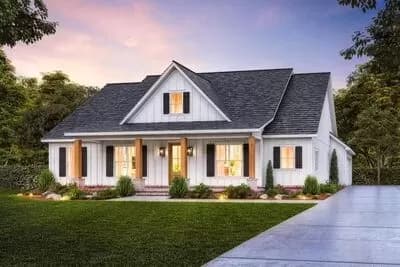 4-Bedroom Modern Farmhouse Plan with Optionally Finished Bonus Room - 1985 Sq Ft