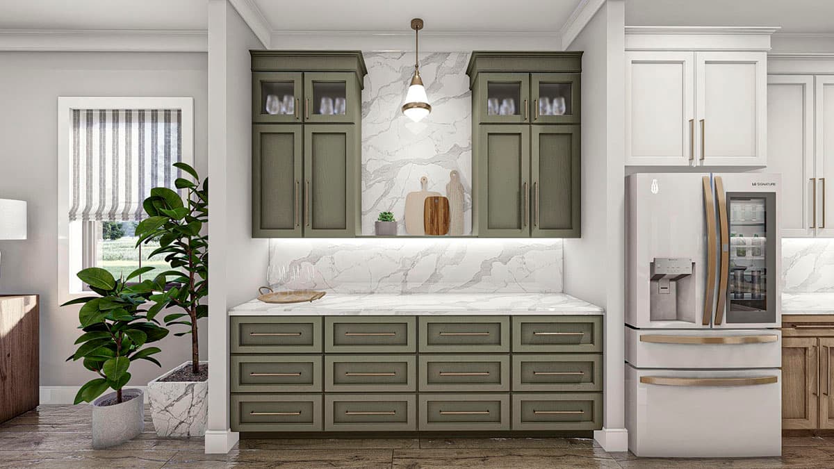 Plan 623193DJ: 2-Bed 2000 Square Foot Modern House Plan with Drive-Through Garage - Image #14 - Contemporary, Mid Century Modern, Modern