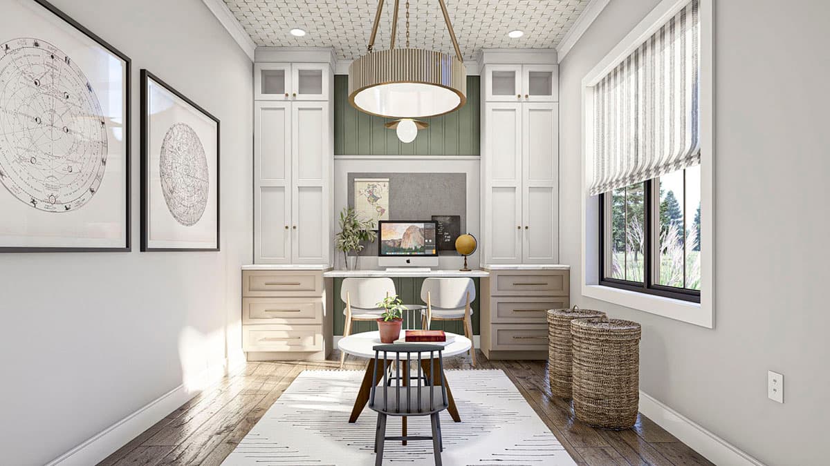 Plan 623193DJ: 2-Bed 2000 Square Foot Modern House Plan with Drive-Through Garage - Image #15 - Contemporary, Mid Century Modern, Modern