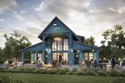 3 Bed Barndominium Just Under 1900 Square Feet with Parking for 6 Cars