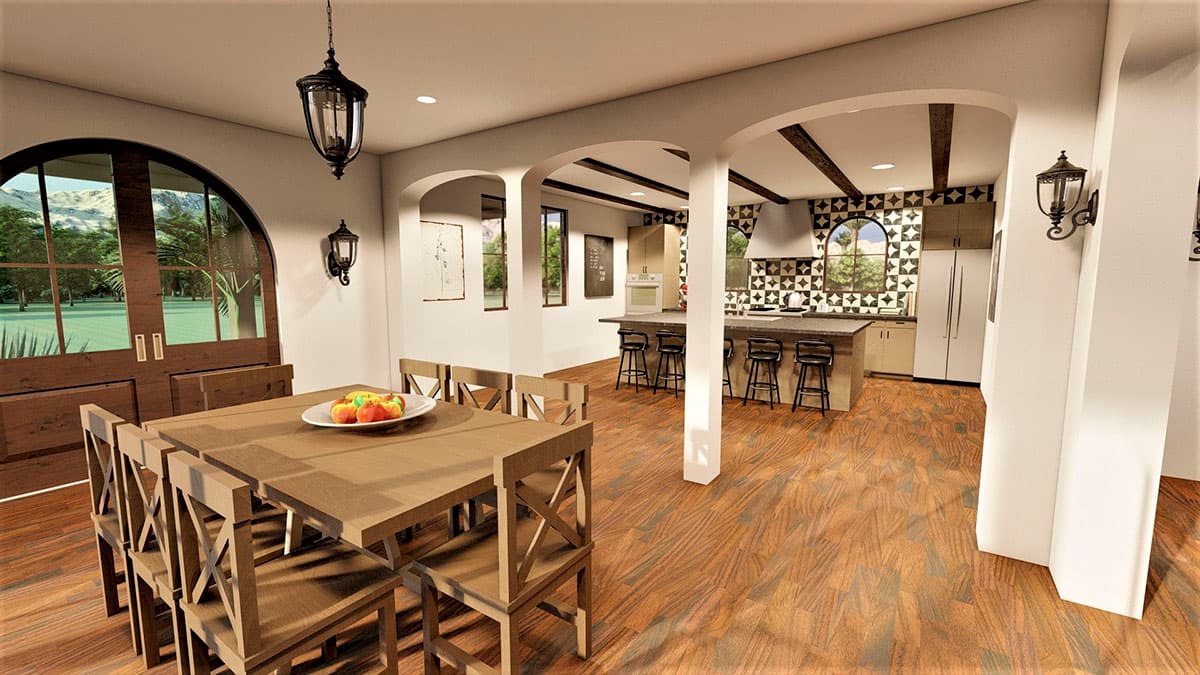 Plan 490103NAH: 3-Bed Mediterranean-Style House Plan Under 4000 Square Feet with Private Bedroom Balcony - Image #10 - Coastal, European, Mediterranean, Southern, Transitional