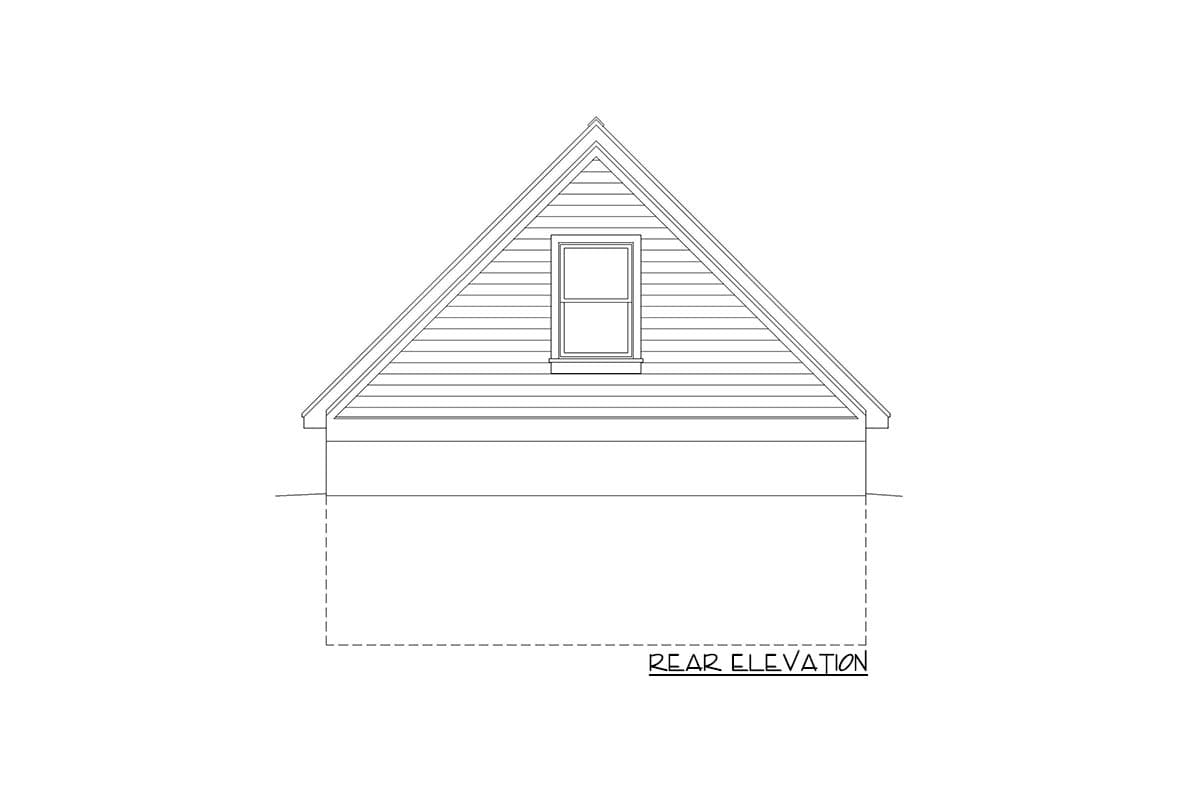 Plan 680085VR: 608 Square Foot Garage with Workshop in Back and Loft Above - Image #4 - Country, Craftsman, Traditional