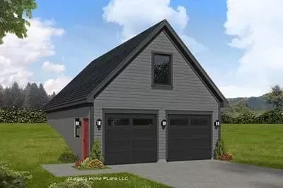 608 Square Foot Garage with Workshop in Back and Loft Above