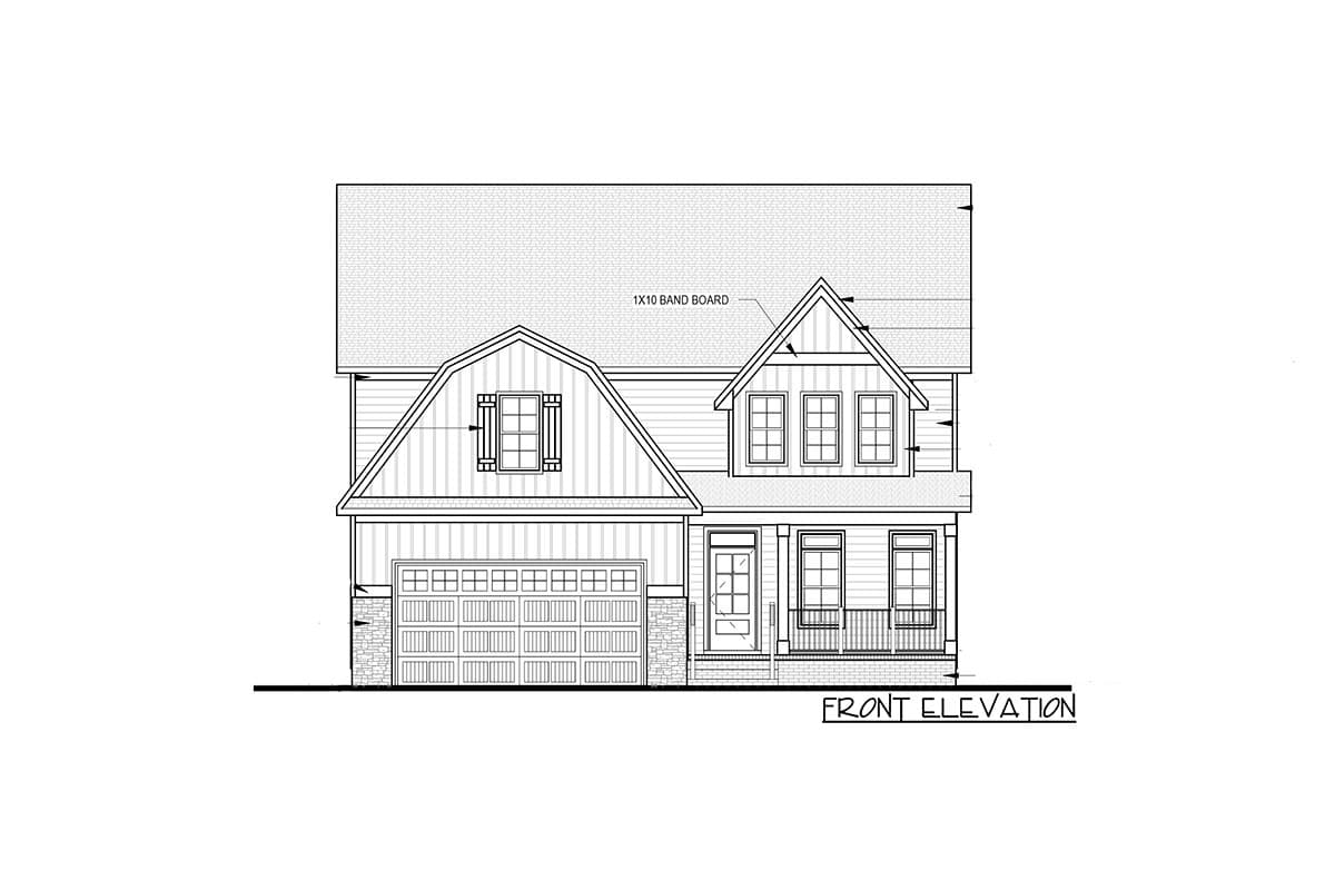 Plan 83635CRW: Gambrel Farmhouse Plan with Main-Level Owner's Suite and Three-to-Four Upstairs Bedrooms - Image #7 - Bungalow, Cottage, Country, Farmhouse