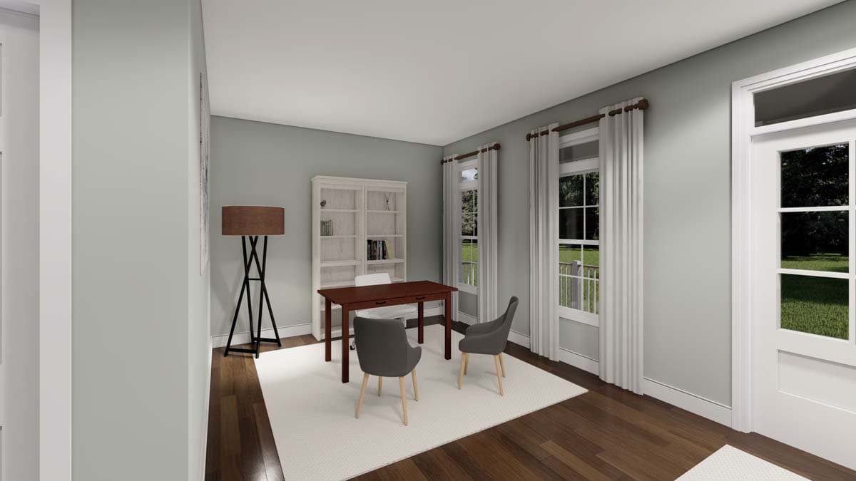 Plan 83635CRW: Gambrel Farmhouse Plan with Main-Level Owner's Suite and Three-to-Four Upstairs Bedrooms - Image #5 - Bungalow, Cottage, Country, Farmhouse
