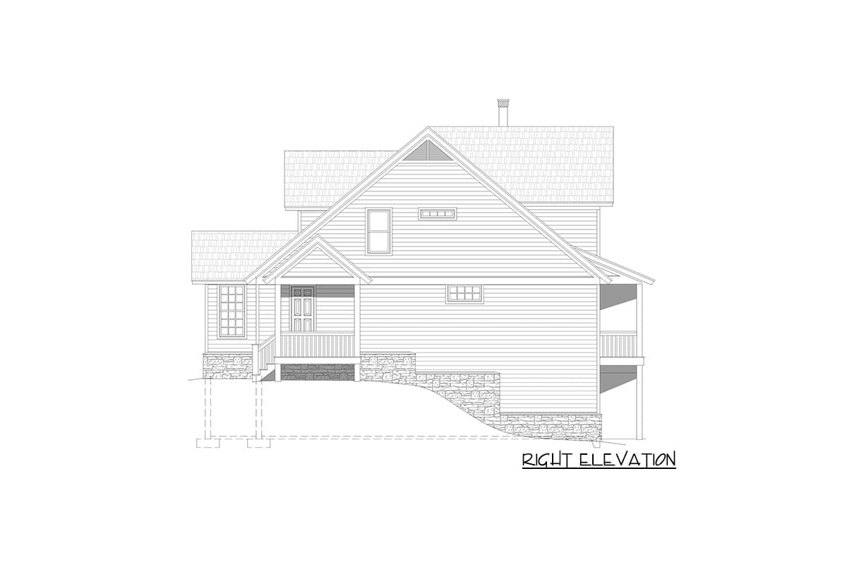 Plan 680089VR: 3-Bed Country Home Plan Under 2300 Square Feet with Wraparound Porch - Image #8 - Country, Mountain, Traditional