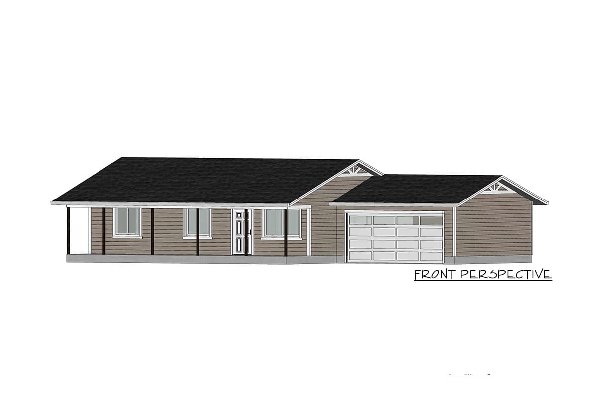 Plan 420083WNT: 2-Bed Ranch Plan Just Under 1,000 Square Feet of Living Space - Image #11 - Country, Ranch, Traditional