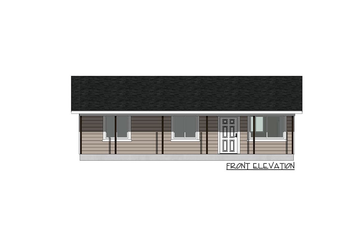 Plan 420083WNT: 2-Bed Ranch Plan Just Under 1,000 Square Feet of Living Space - Image #6 - Country, Ranch, Traditional