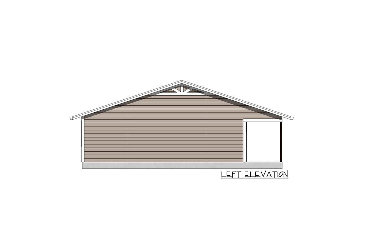 Plan 420083WNT: 2-Bed Ranch Plan Just Under 1,000 Square Feet of Living Space - Image #7 - Country, Ranch, Traditional