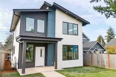 1621 Square Foot Modern House Plan with Alley-Access Garage and All Bedrooms Upstairs