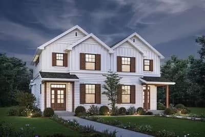 Modern Farmhouse Duplex with Matching Units Under 1300 Square Feet