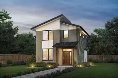 21-Foot-Wide 3-Bed Modern House Plan Under 1300 Square Feet 