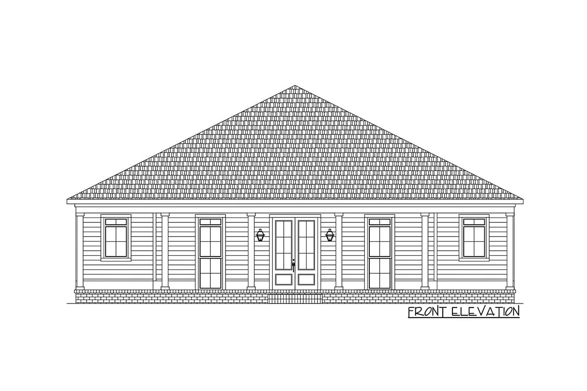 Plan 521028TTL: 3-Bed 1800 Square Foot Southern Home Plan with 945 Square Feet of Porch Space - Image #14 - Cottage, Country, Southern, Southern Traditional, Traditional