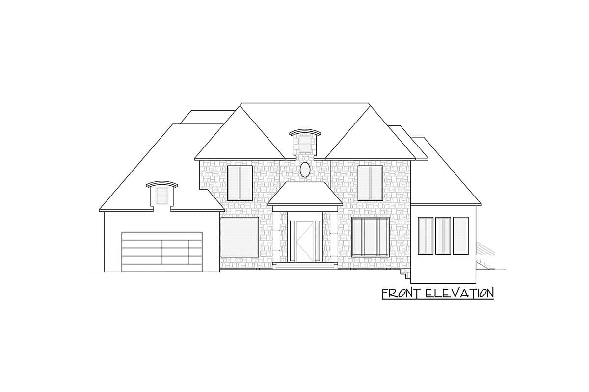 Plan 666187RAF: 2-Story European Home Plan with Sun Room - Image #5 - European, French Country, Transitional
