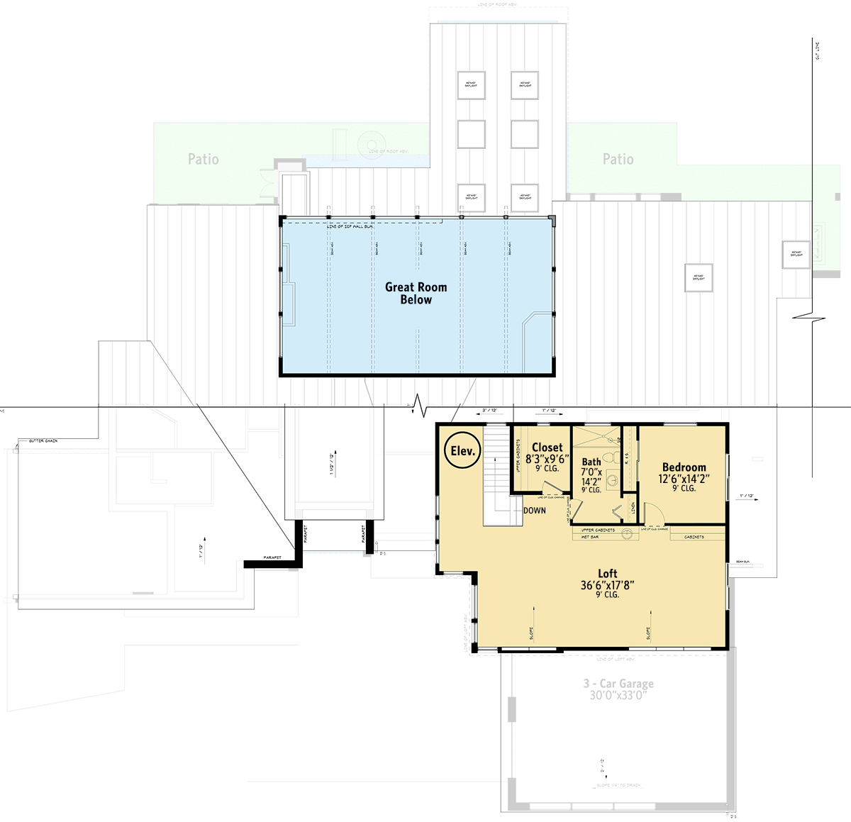 Plan 666188RAF: Mid-Century Modern Home Plan with 2-Story Great Room and Workshop - Floor Plan - 2nd Floor - Contemporary, Mid Century Modern, Modern, Northwest