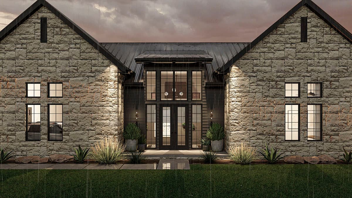 Plan 623195DJ: Modern House Plan Under 1800 Square Feet with Stone Accents - Image #8 - Contemporary, Modern, New American, Scandinavian