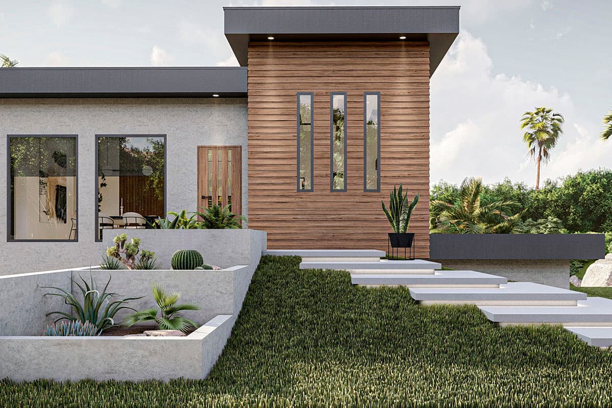 Plan 623196DJ: Modern Garage Apartment with Car Showroom - Image #6 - Carriage, Mid Century Modern, Modern