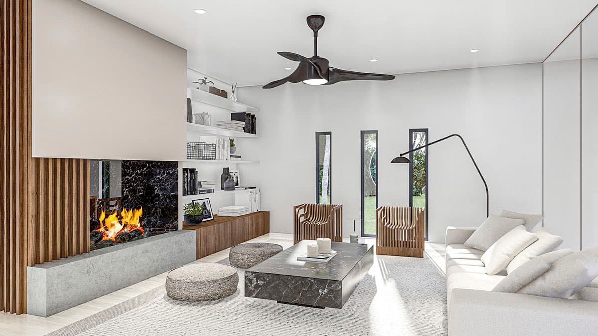 Plan 623196DJ: Modern Garage Apartment with Car Showroom - Image #11 - Carriage, Mid Century Modern, Modern