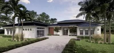 Coastal Modern Home Plan for Car Enthusiast