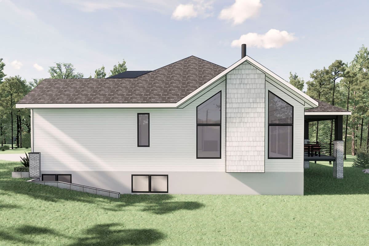Plan 318302MAT: One-Level Modern Prairie House Plan with Finished ...