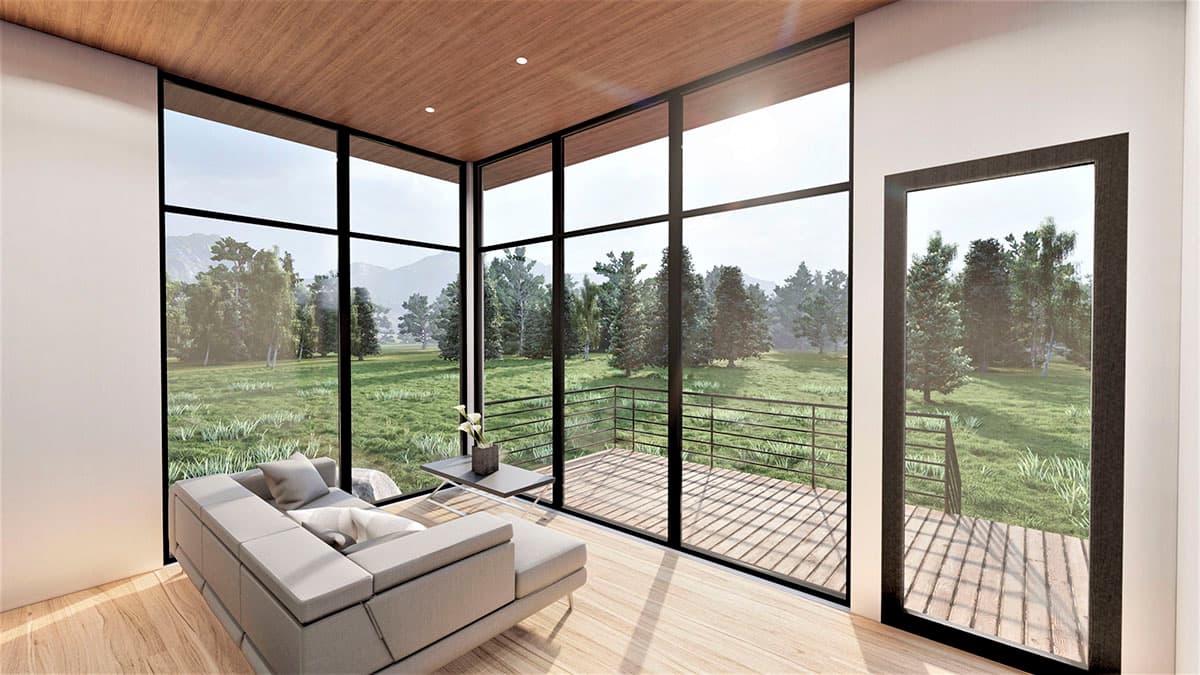 Plan 490106NAH: 436 Square Foot Modern ADU - Image #5 - Contemporary, Mid Century Modern, Modern, Northwest