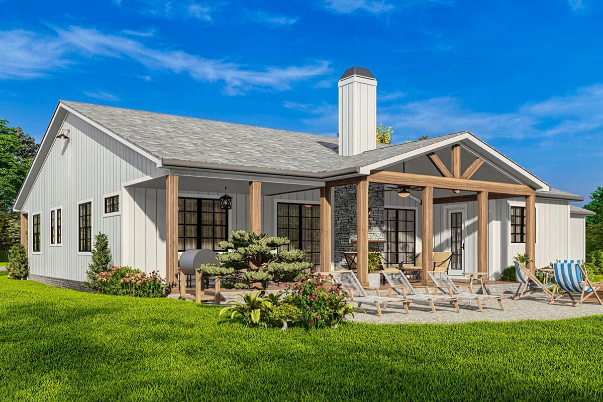 Plan 25800GE: Rustic One-Story Country Craftsman Home Plan Under 2300 Square Feet with 2-Car Garage - Image #12 - Country, Craftsman, Ranch, Rustic