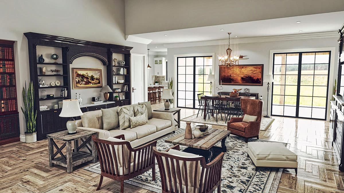 Plan 25800GE: Rustic One-Story Country Craftsman Home Plan Under 2300 Square Feet with 2-Car Garage - Image #17 - Country, Craftsman, Ranch, Rustic