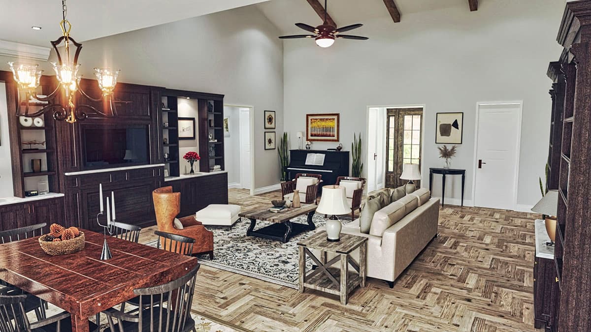 Plan 25800GE: Rustic One-Story Country Craftsman Home Plan Under 2300 Square Feet with 2-Car Garage - Image #18 - Country, Craftsman, Ranch, Rustic