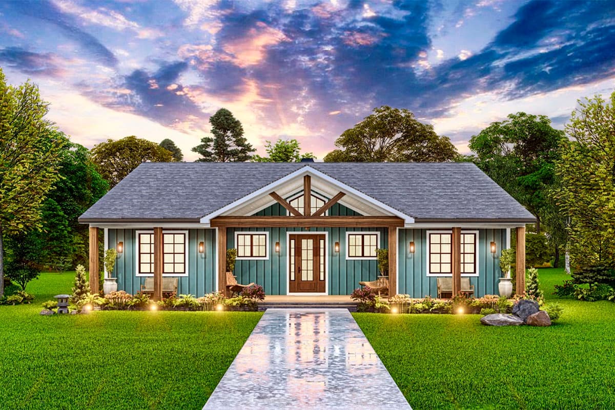 Plan 25801GE: Rustic One-Story Country Craftsman House Plan Under 2300 Square Feet - Image #10 - Craftsman, Ranch, Rustic