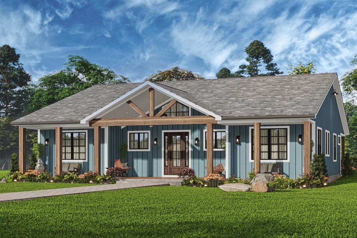 Plan 25801GE: Rustic One-Story Country Craftsman House Plan Under 2300 Square Feet - Image #7 - Craftsman, Ranch, Rustic