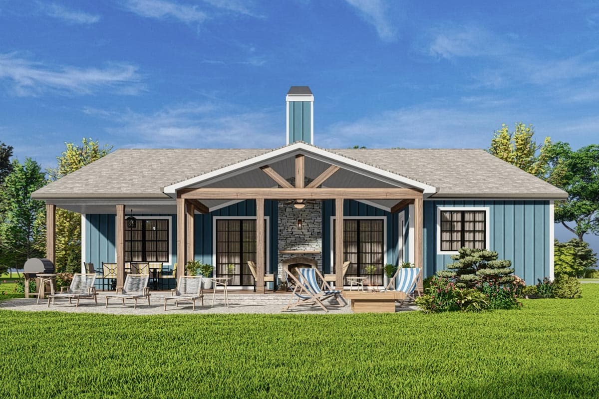 Plan 25801GE: Rustic One-Story Country Craftsman House Plan Under 2300 Square Feet - Image #5 - Craftsman, Ranch, Rustic