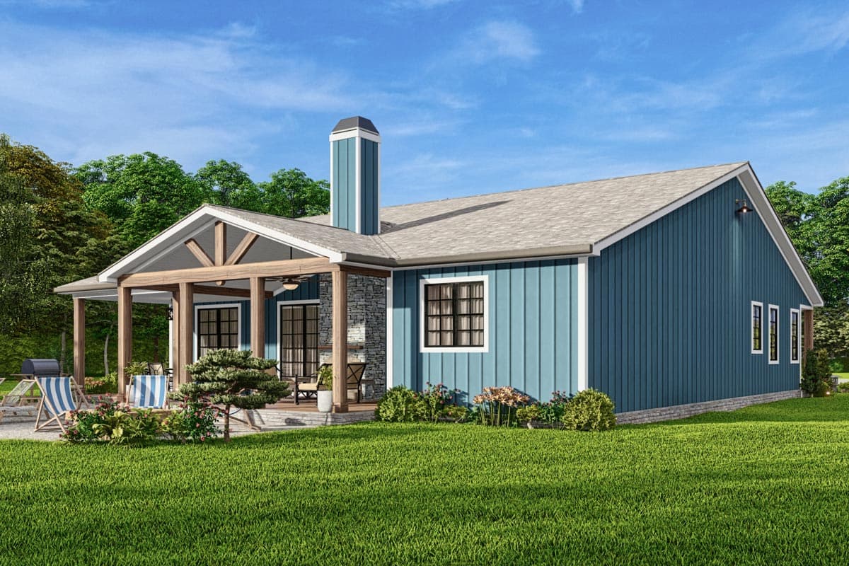 Plan 25801GE: Rustic One-Story Country Craftsman House Plan Under 2300 Square Feet - Image #4 - Craftsman, Ranch, Rustic