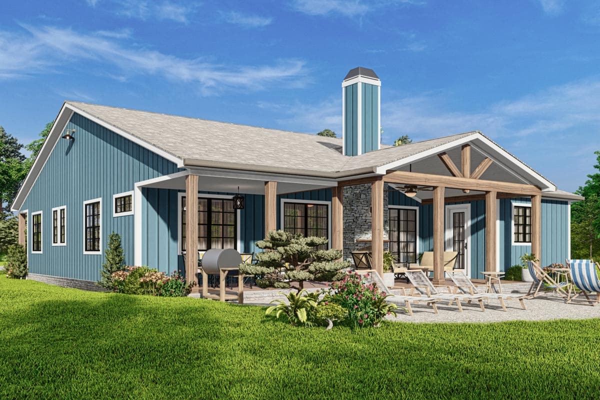 Plan 25801GE: Rustic One-Story Country Craftsman House Plan Under 2300 Square Feet - Image #6 - Craftsman, Ranch, Rustic