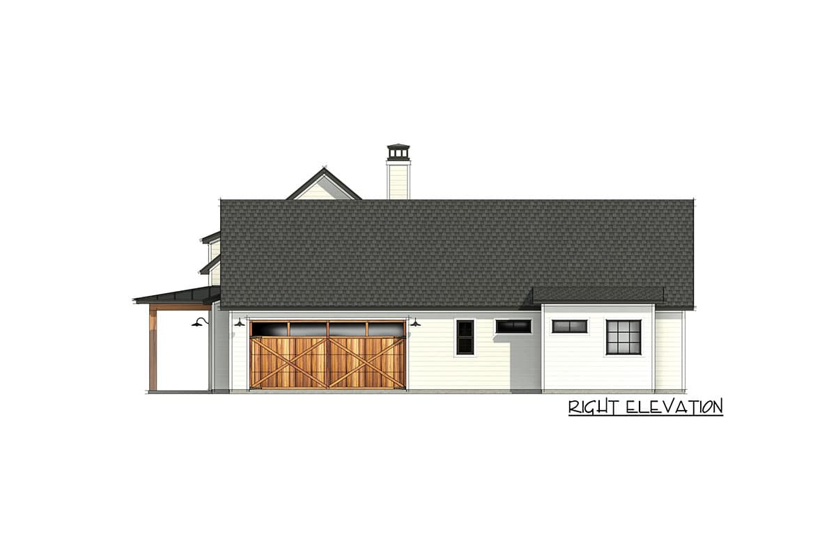 Plan 818041JSS: 3 Bed 2000 Square Foot Modern Farmhouse with Vaulted Family Room and Rear Porch - Image #5 - Craftsman, Farmhouse, Modern Farmhouse, New American, Southern