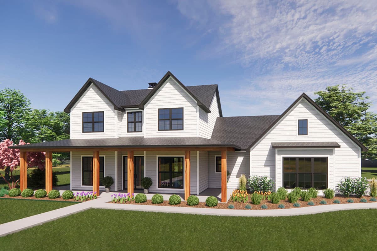 Plan 818042JSS: 4-Bed Modern Farmhouse Plan with Wraparound Porch - 2755 Sq Ft - Image #5 - Farmhouse, Modern Farmhouse, New American, Southern, Traditional