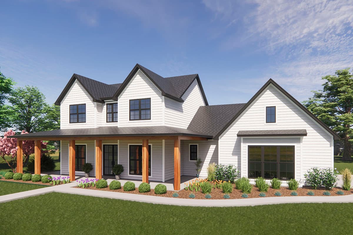 Plan 818042JSS: 4-Bed Modern Farmhouse Plan with Wraparound Porch - 2755 Sq Ft - Image #6 - Farmhouse, Modern Farmhouse, New American, Southern, Traditional