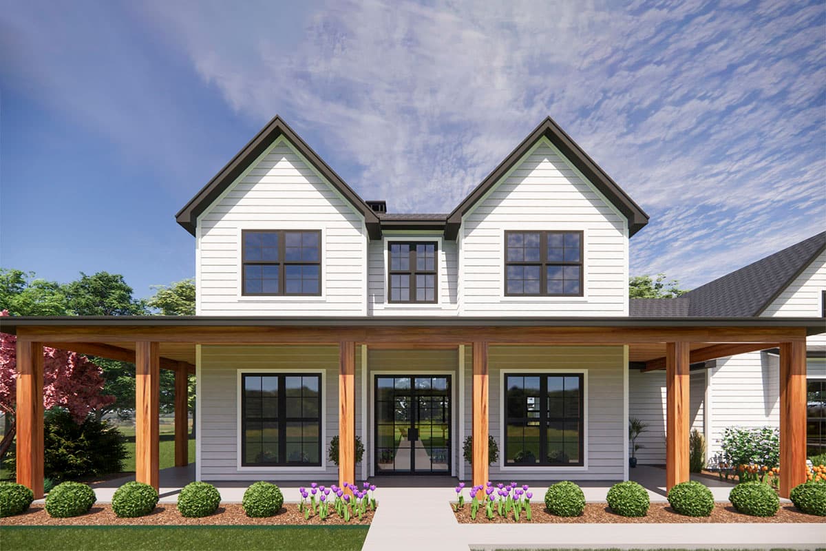 Plan 818042JSS: 4-Bed Modern Farmhouse Plan with Wraparound Porch - 2755 Sq Ft - Image #7 - Farmhouse, Modern Farmhouse, New American, Southern, Traditional