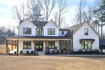 4-Bed Modern Farmhouse Plan with Wraparound Porch - 2755 Sq Ft