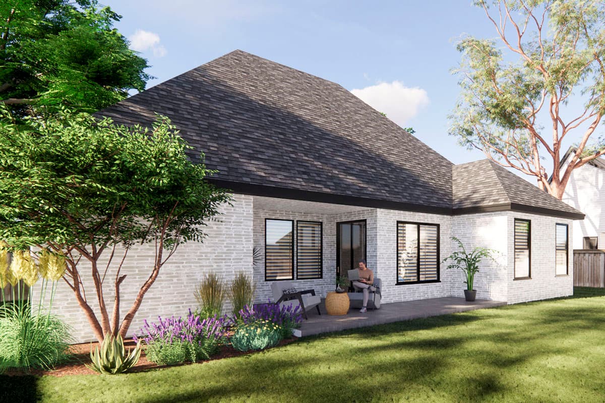 Plan 421500CHD: 1800 Square Foot Transitional European-style House Plan with 3 Beds and 2 Baths - Image #8 - European, Transitional, Tudor