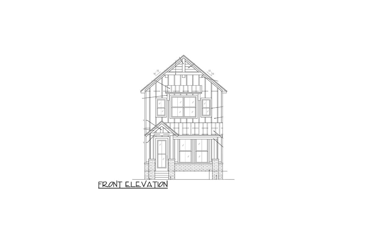 Plan 421505CHD: 3-Bed Townhome Plan with 1-Bed Apartment Above Garage - Image #18 - Country, Craftsman, New American, Rustic