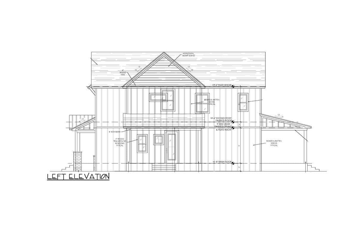 Plan 421505CHD: 3-Bed Townhome Plan with 1-Bed Apartment Above Garage - Image #19 - Country, Craftsman, New American, Rustic
