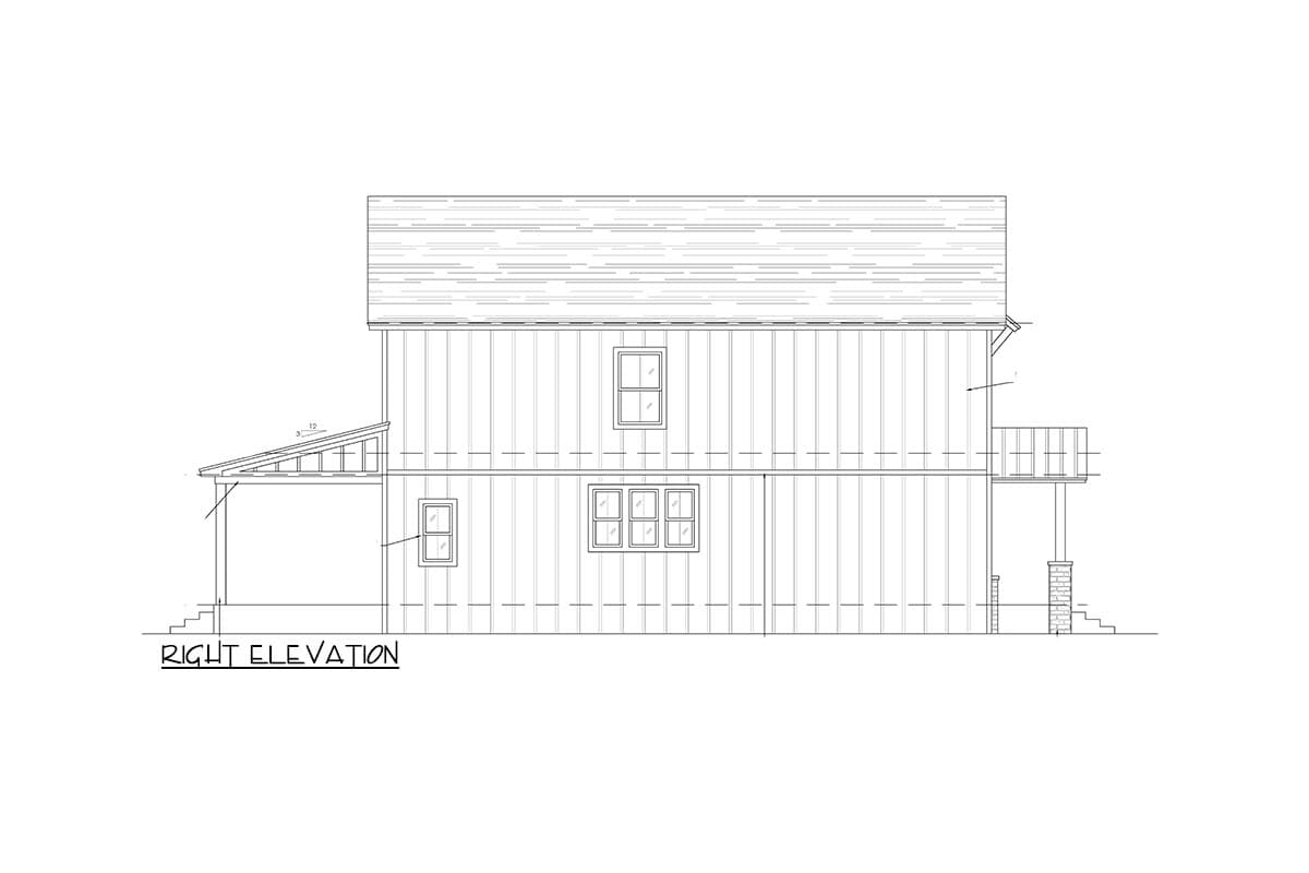 Plan 421505CHD: 3-Bed Townhome Plan with 1-Bed Apartment Above Garage - Image #21 - Country, Craftsman, New American, Rustic