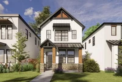 3-Bed Townhome Plan with 1-Bed Apartment Above Garage
