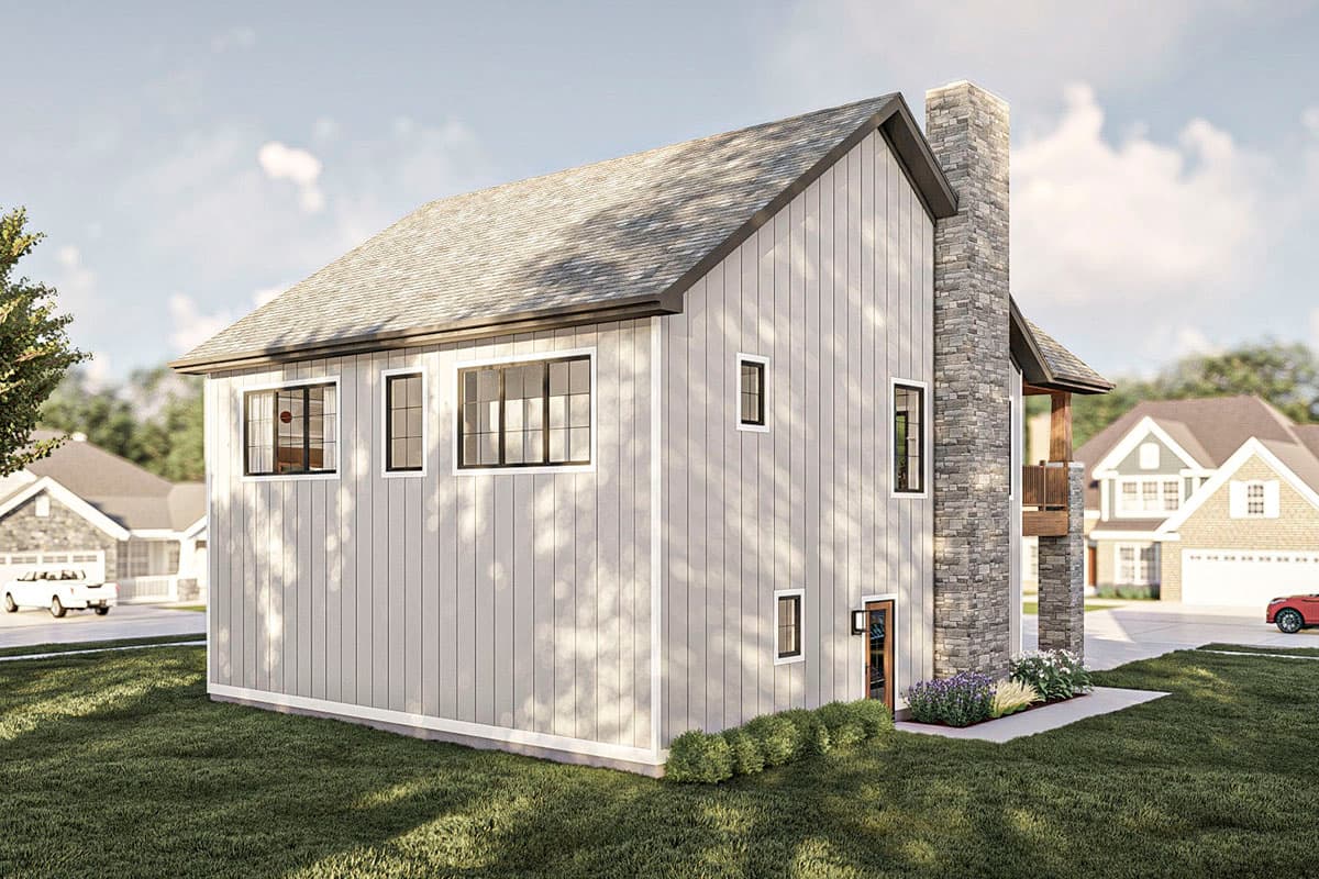 Plan 623198DJ: 3-Car 2-Bed Garage Apartment Plan with Mixed Material Exterior - Image #6 - Carriage, Craftsman, New American, Rustic