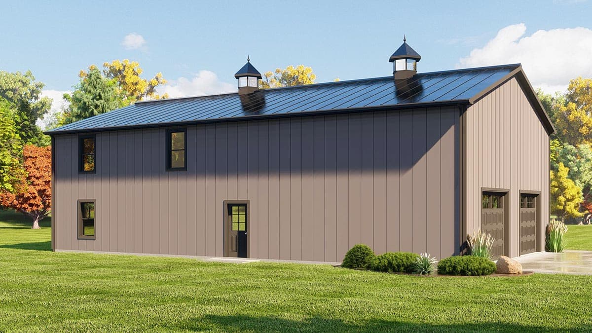 Plan 135222GRA: 3-Bed Barndominium with Main Level Master and 1126 Square Foot Garage - Image #5 - Barndominium, Country, Farmhouse, Rustic, Traditional